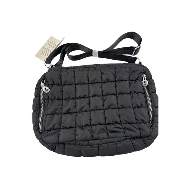 Valentino Orlandi Crossbody Bag Purse Quilted Puffer Black Adjustable Strap NEW - Picture 4 of 9